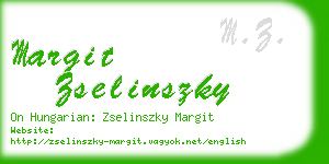 margit zselinszky business card